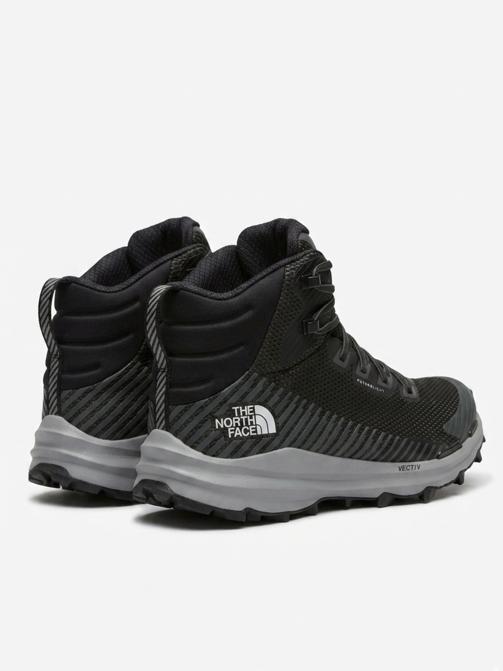 The North Face Men's Black and Gray VECTIV FastPack Mid FUTURELIGHT Hiking Boots